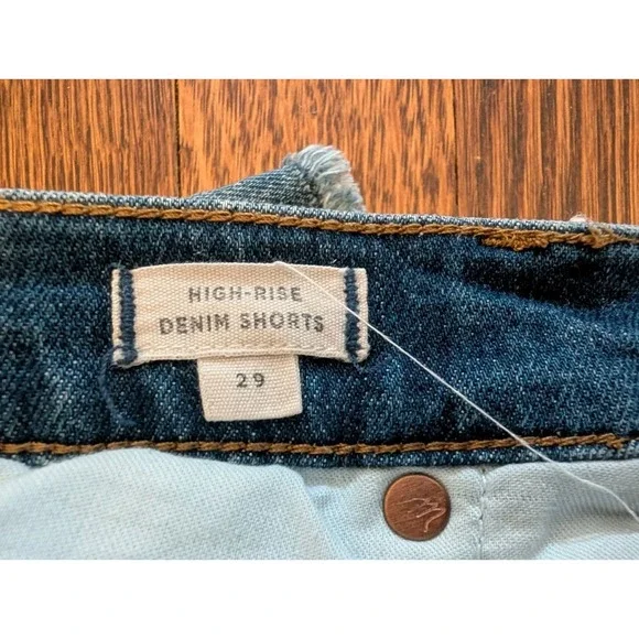 Madewell Womens 29" High Rise  Faded Stretch Denim Jean Shorts Cutoff Daisy Duke - Picture 6 of 8